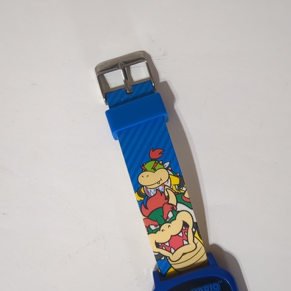 Super Mario Bros Digital Watch Unisex Blue Stainless Steel Rubber Band - Picture 3 of 10